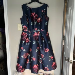 Navy floral dress